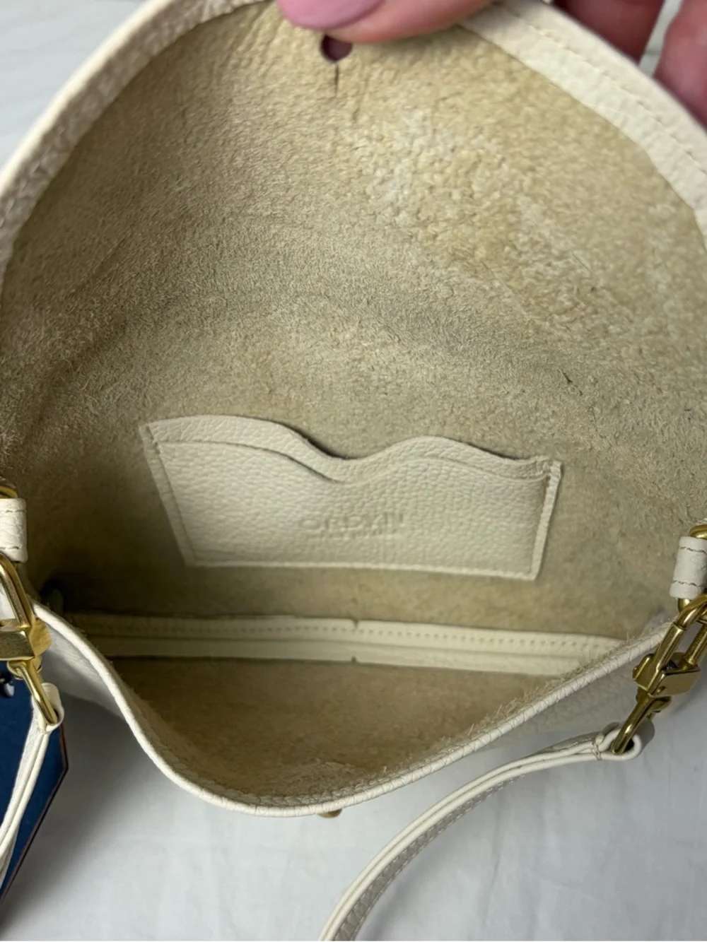 ORSYN Kaanapali Crossbody Milk Pebble Leather BNWT Made in USA🇺🇸